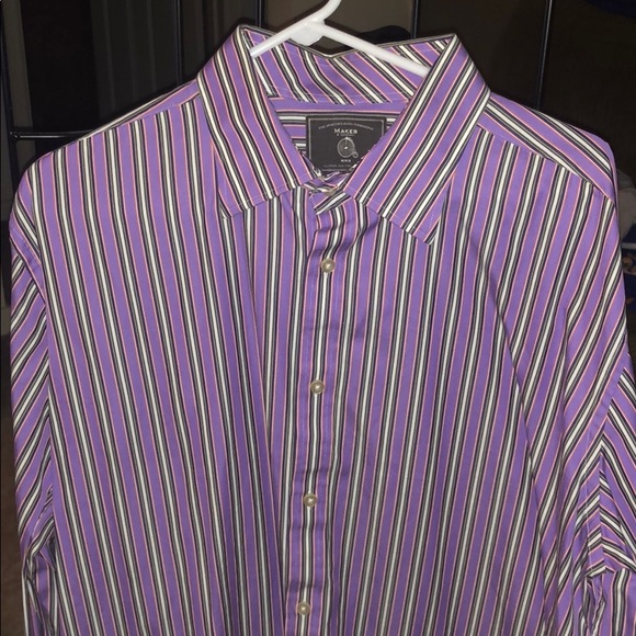 MAKER & COMPANY Men’s Purple L/S Shirt ... XXL - Picture 1 of 3